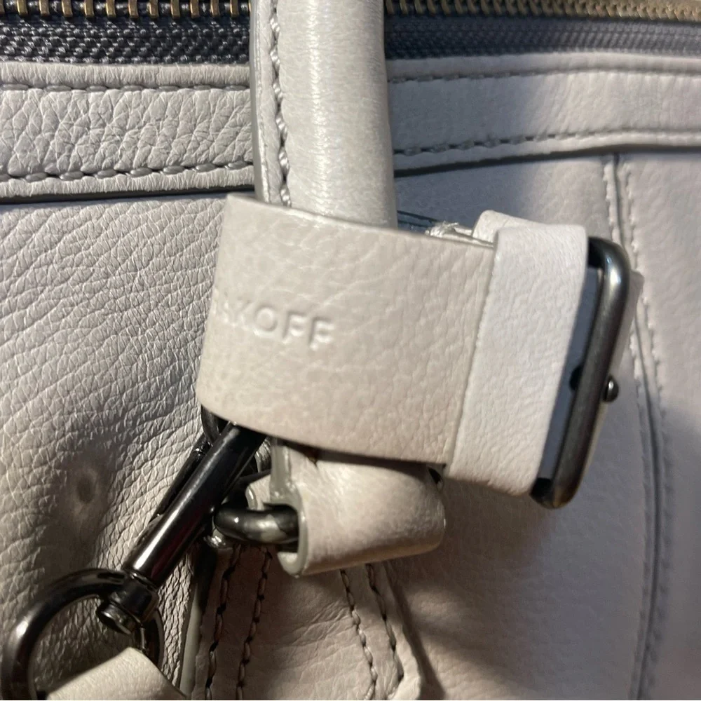 Reed Krakoff Gray Napa Pebbled Leather Satchel | Luxury Crossbody Bag